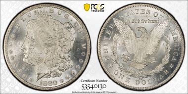 1880/79-CC $1 Reverse of 1878 MS62