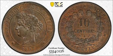 1897-A  10C Gad-265a F-135 torche MS63BN