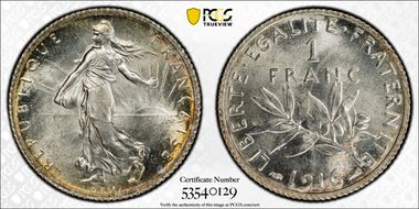 1916 1 Fr Gad-467 F-217 MS65