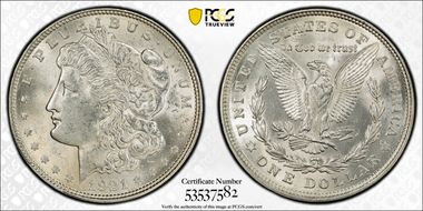 1921 $1 Morgan MS62