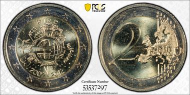 2012 € 2 Euro 10th Anniversary MS66