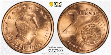 2004 € 0.02 MS66RD