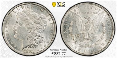 1882 $1 AU55