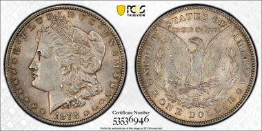 1878 7/8TF $1 Strong MS62