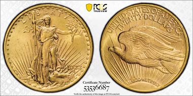 1922 $20 MS62