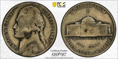 1942-P 5C Silver G6