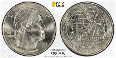 2023-D 25C Eleanor Roosevelt MS63