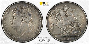 1821 Crown S-3805 Secundo VF25