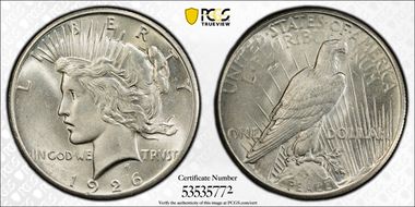 1926 $1 AU58