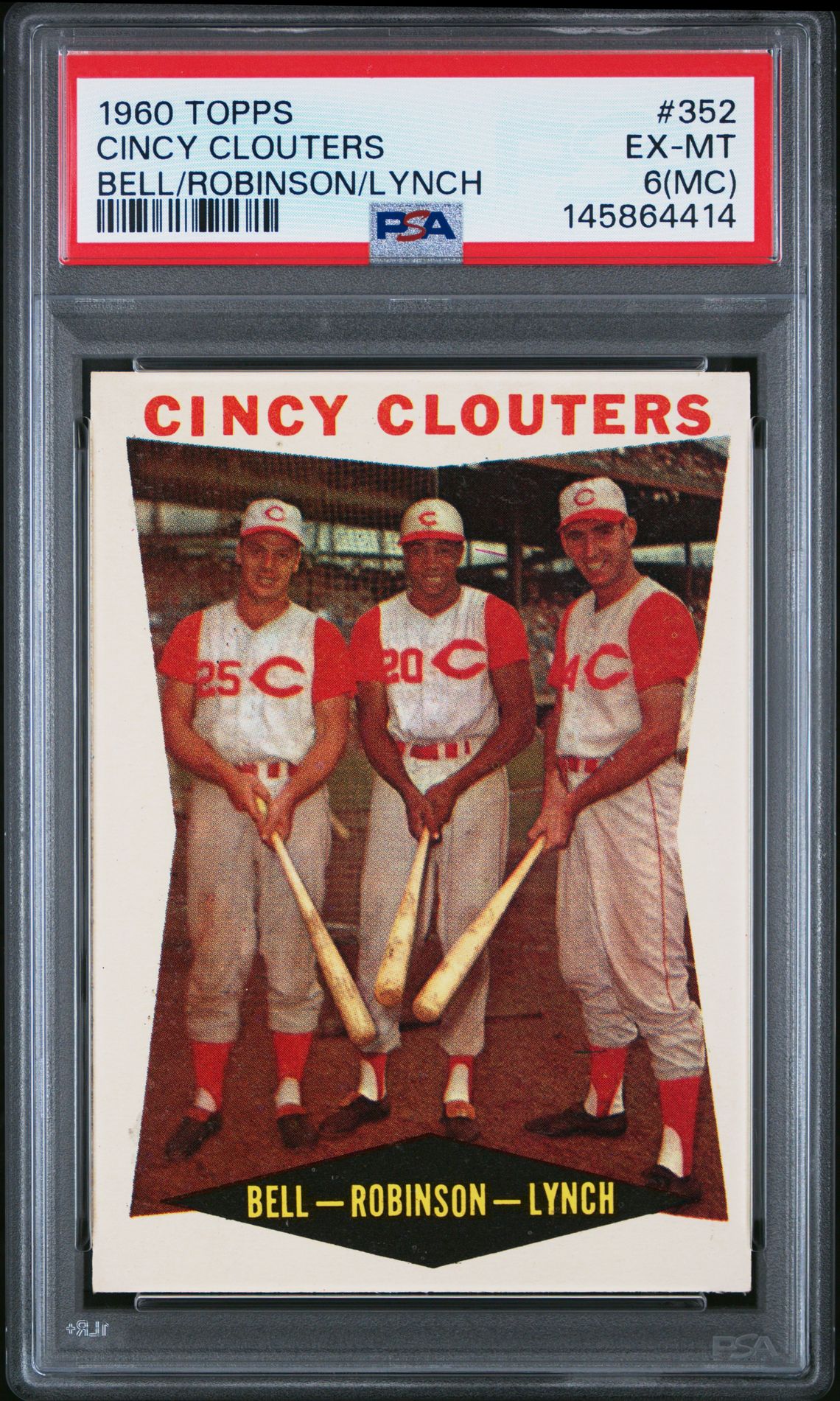 1960 Topps TOPPS BELL/ROBINSON/LYNCH #352 Cincy Clouters front