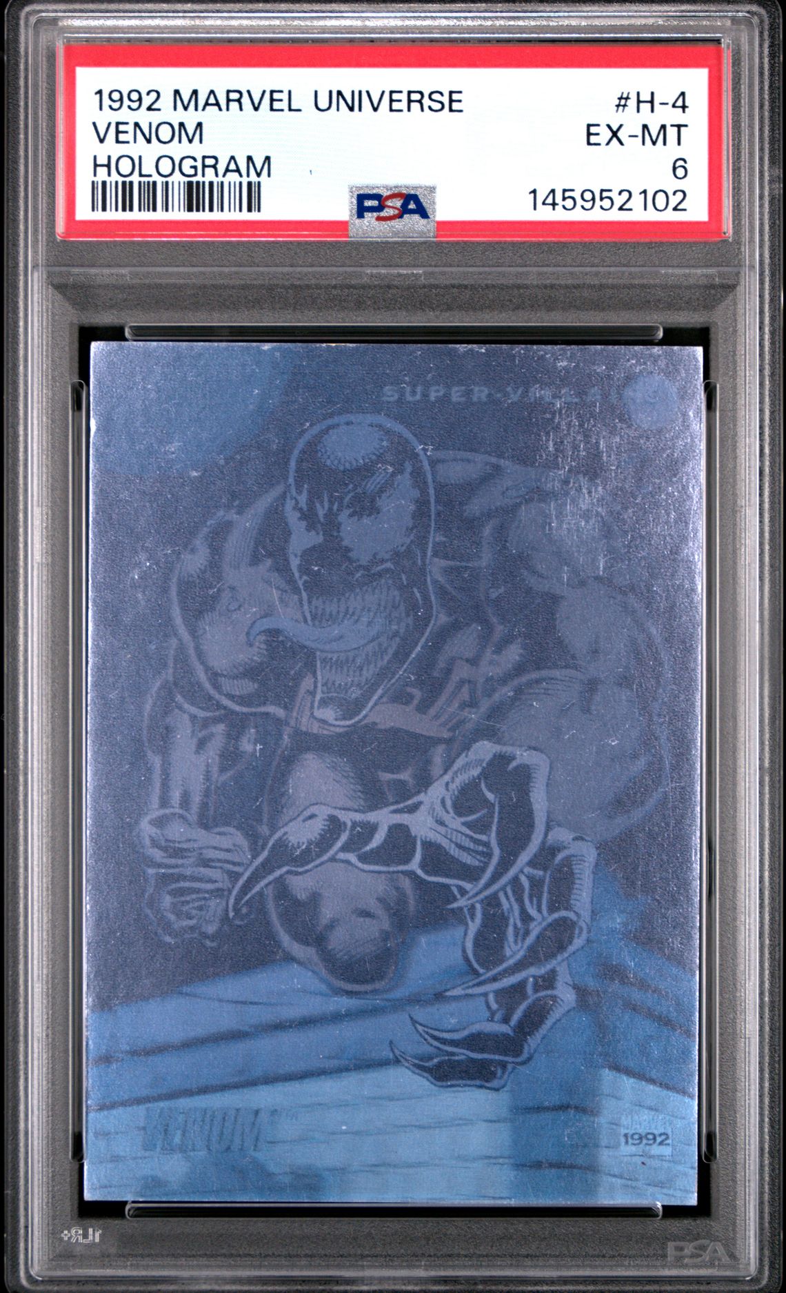 1992 Marvel MARVEL UNIVERSE HOLOGRAM #H-4 Venom front