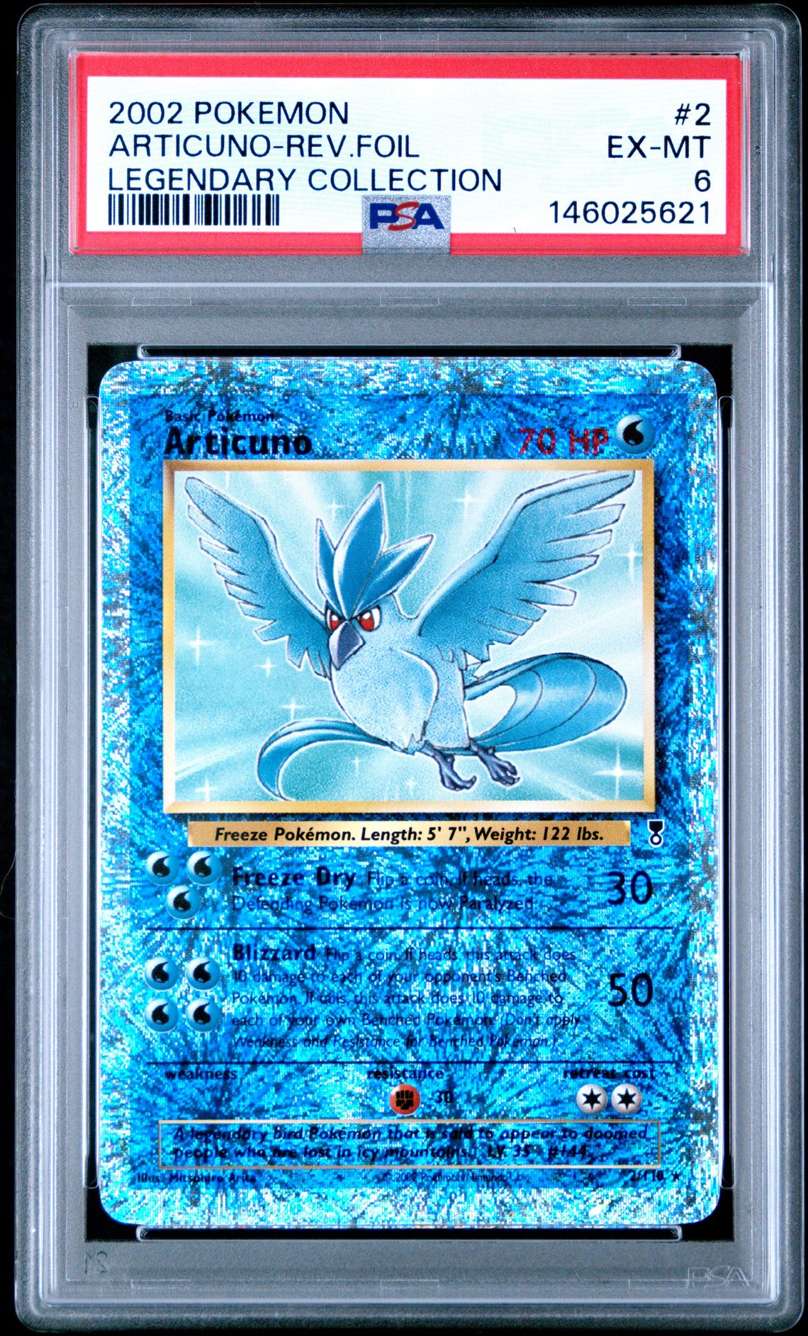 2002 Pokemon POKEMON LEGENDARY COLLECTION #2 Articuno-Rev.Foil front