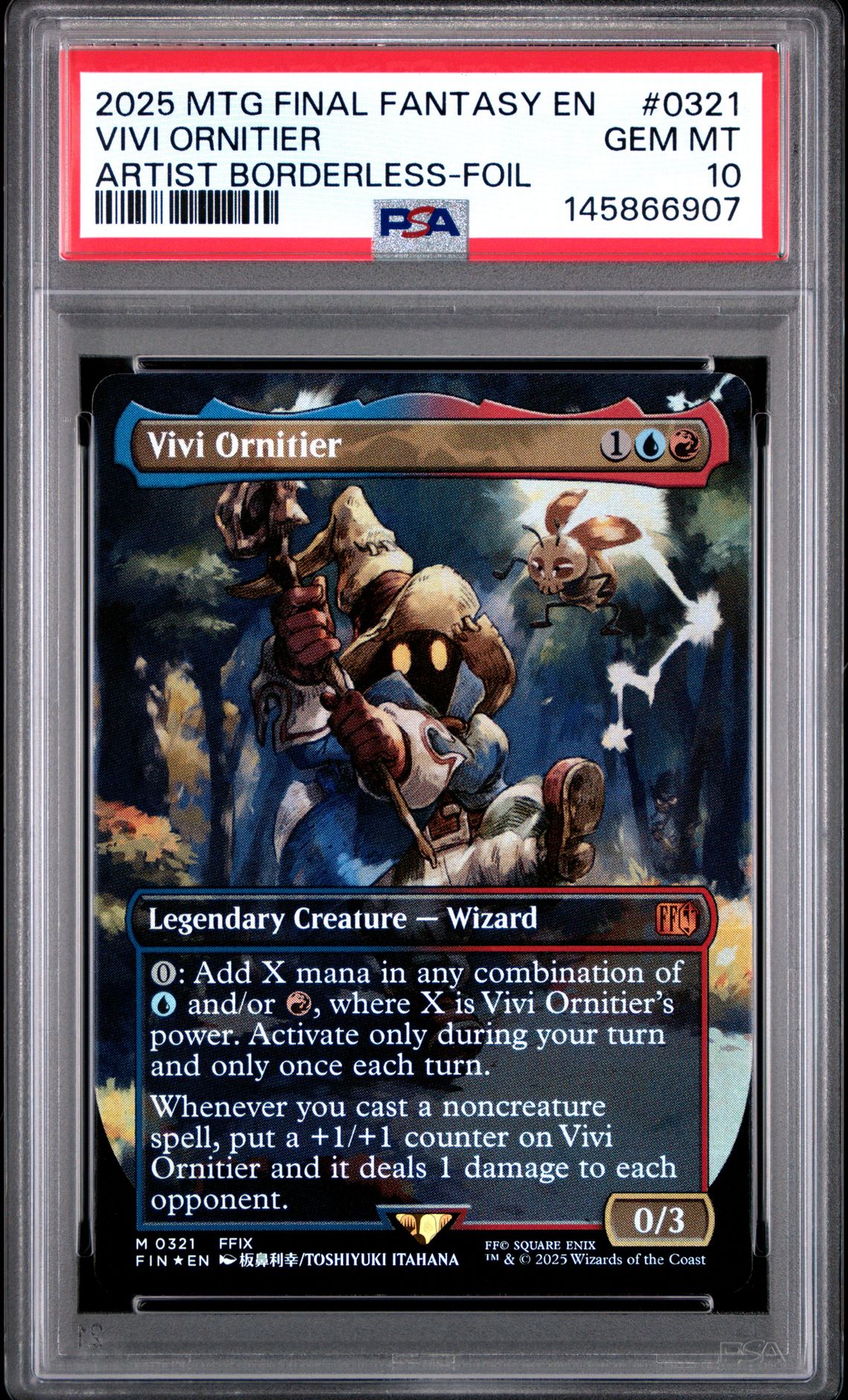 2025 MTG MAGIC THE GATHERING FINAL FANTASY ARTIST BORDERLESS-FOIL #0321 Vivi Ornitier front