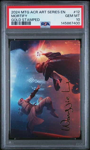 2024 MTG MAGIC THE GATHERING ASSASSIN'S CREED ART SERIES Gold #12 Mortify front