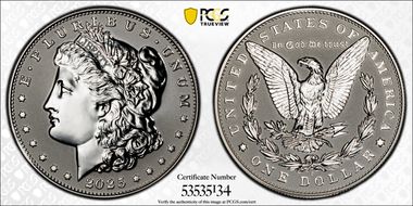 2025-S $1 Morgan Dollar Rev PR Two-Coin Reverse Proof Set First Strike PR70