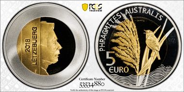 2018 € 5 Roseau - Common Reed PR69DCAM