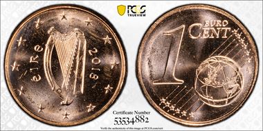 2018 € 0.01 MS67RD