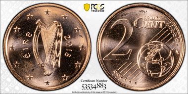 2018 € 0.02 MS68RD