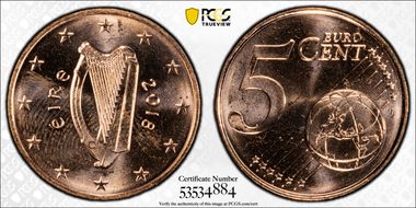 2018 € 0.05 MS67RD