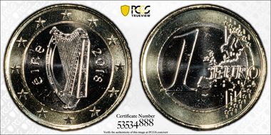 2018 € 1 MS66