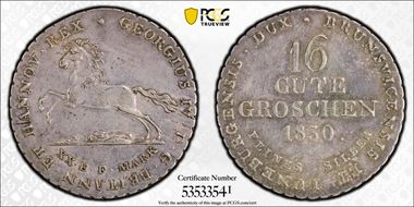 1830 16 G.Gr KM-138 George IV MS62