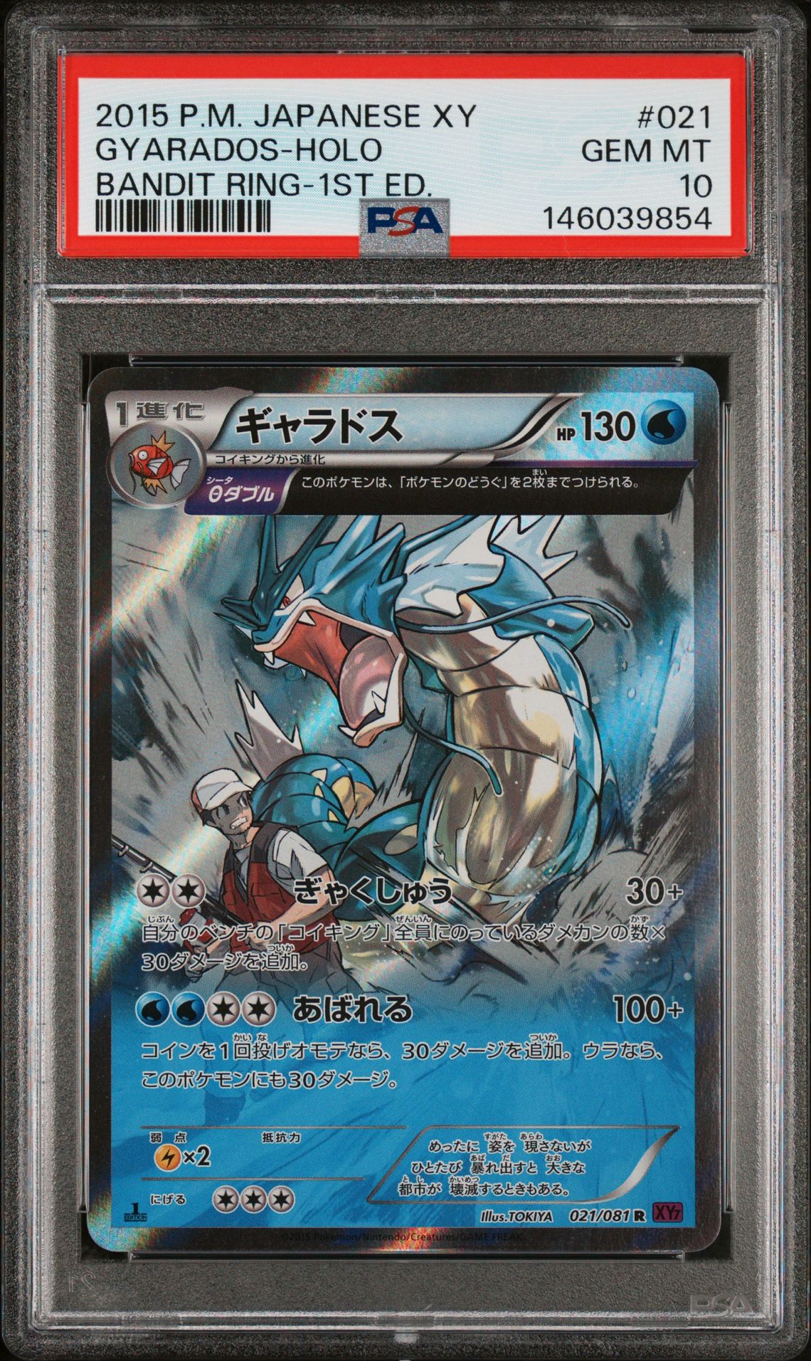 GYARADOS-HOLO POKEMON JAPANESE XY BANDIT RING 2015