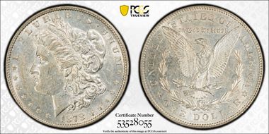 1878 7/8TF $1 Strong, VAM 41B, 7/7 AU55