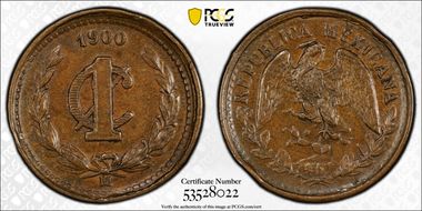 1900-M 1C Narrow date AU58BN