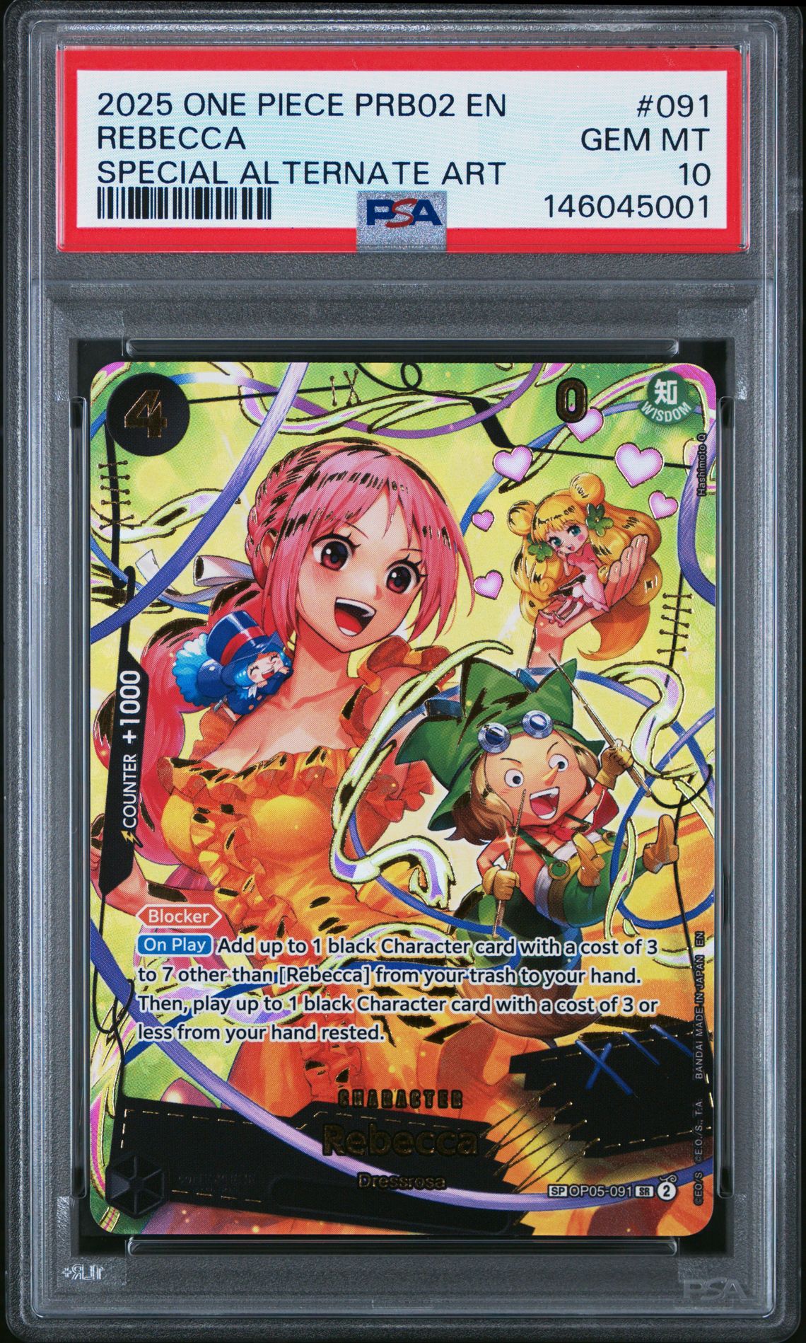 2025 One Piece ONE PIECE PRB02-PREMIUM BOOSTER -ONE PIECE CARD THE BEST- VOL.2 SPECIAL ALTERNATE ART #091 Rebecca front