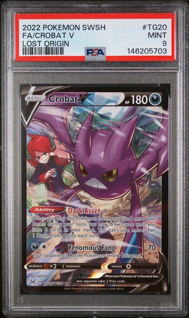 2022 Pokemon Lost Origin Full Art #TG20 Crobat front