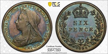 1893 6D S-3941 PR65+ CAM