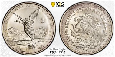 1997-Mo Onza Libertad Ag MS67
