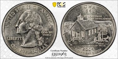 2004-P 25C Iowa AU53