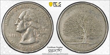 1999-P 25C Connecticut VF30