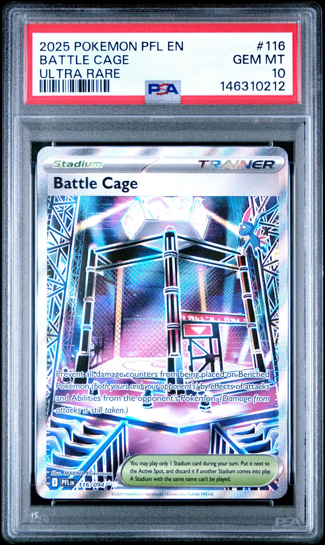 2025 Pokemon POKEMON PFL EN-PHANTASMAL FLAMES ULTRA RARE #116 Battle Cage front