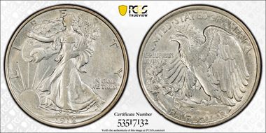1918-D 50C AU55