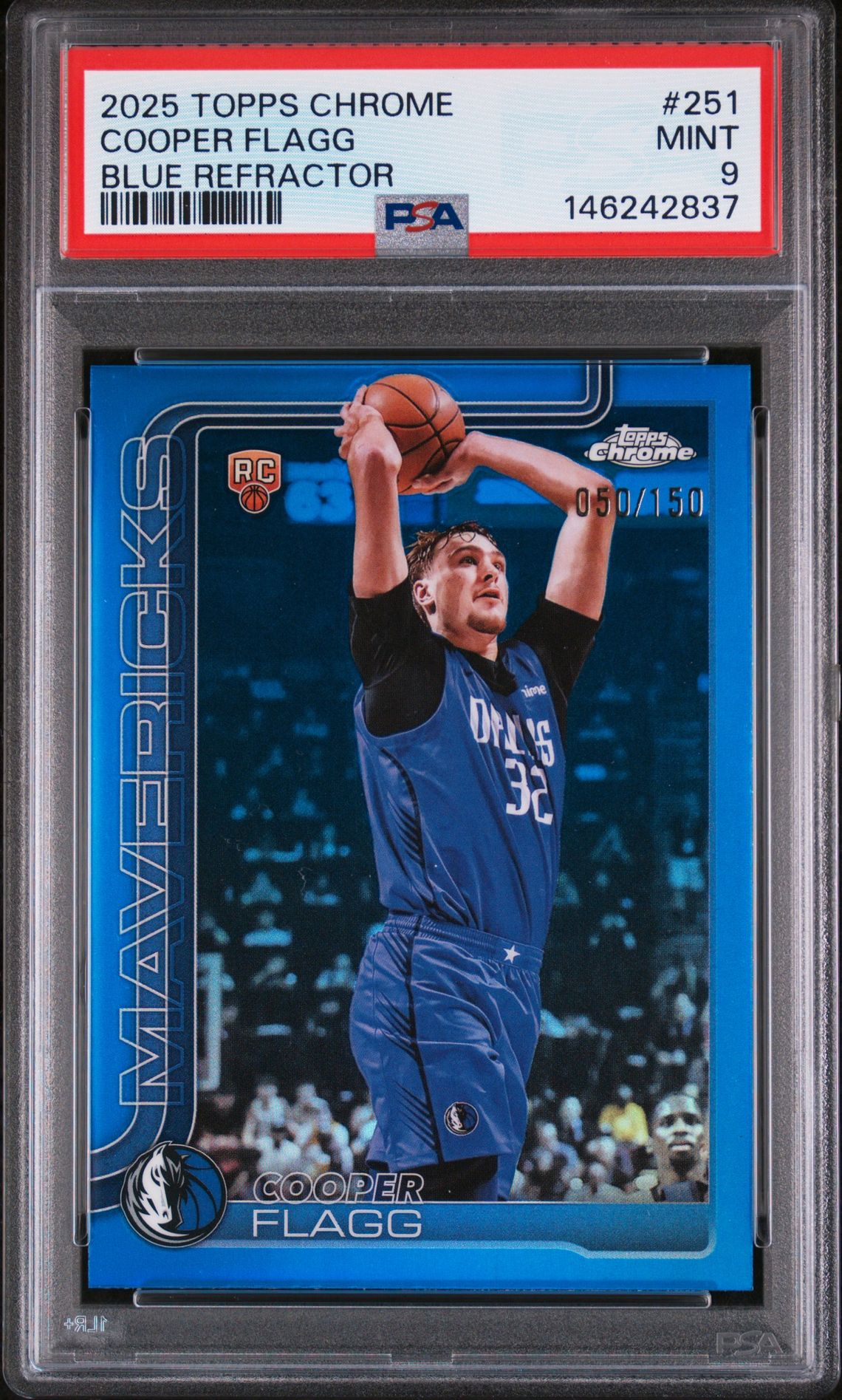 2025 Topps Topps Chrome Blue Refractor #251 Cooper Flagg front