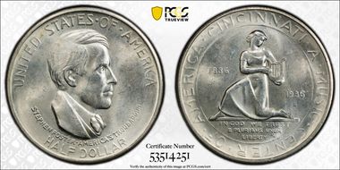 1936-S 50C Cincinnati MS64