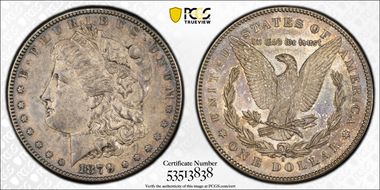 1879-S $1 VAM 34, Rev. of 1878 AU55