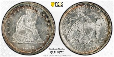1877-S 25C MS62