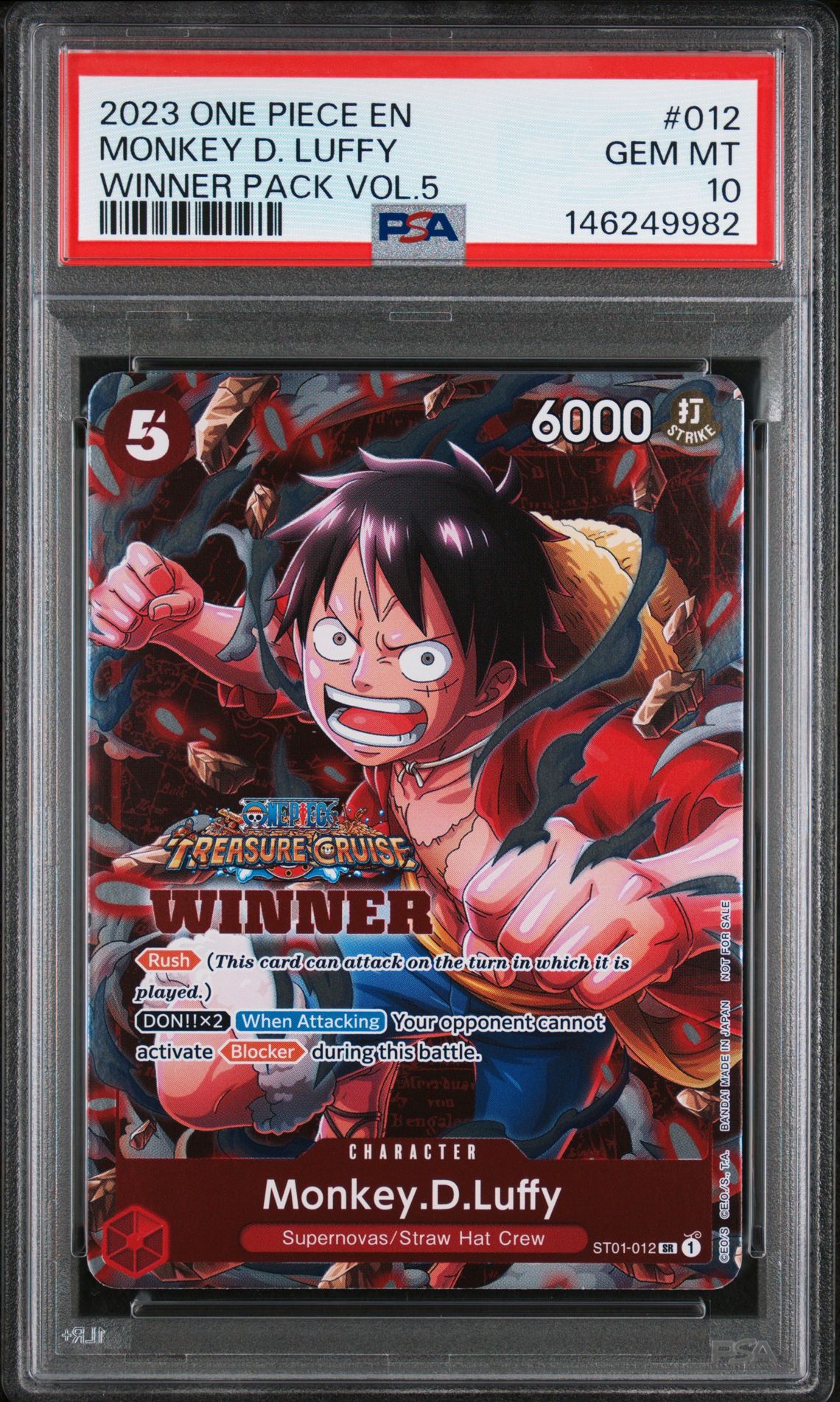 2023 One Piece One Piece Promos #012 Monkey D. Luffy front