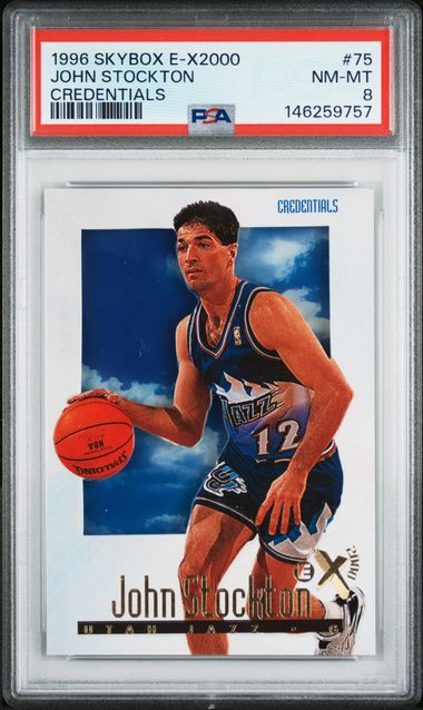 1996 SkyBox CREDENTIALS #75 John Stockton front