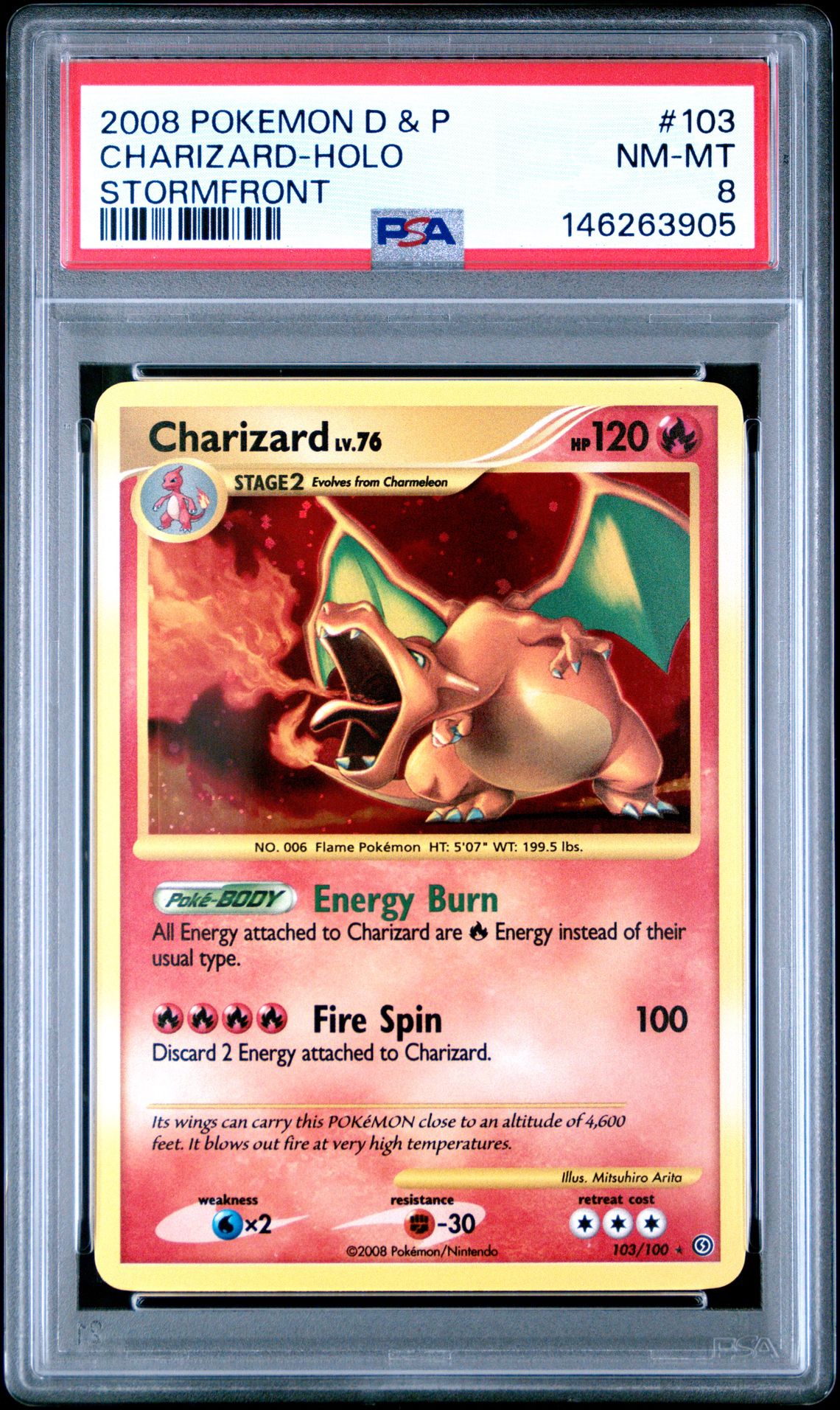 2008 Pokemon POKEMON DIAMOND & PEARL STORMFRONT #103 Charizard-Holo front