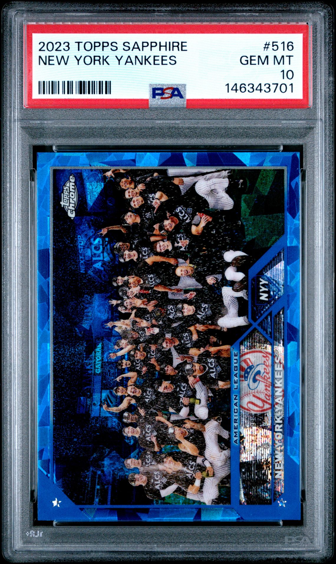 2023 Topps TOPPS CHROME SAPPHIRE #516 New York Yankees front