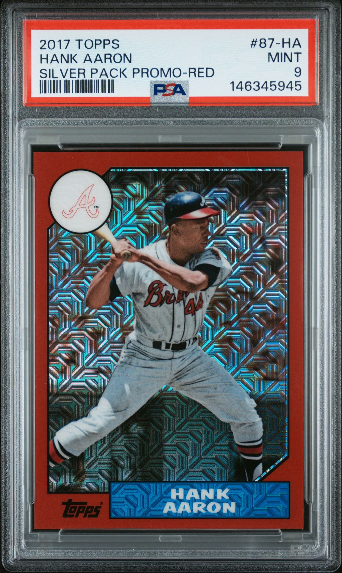 2017 Topps Red Refractor #87 Hank Aaron front