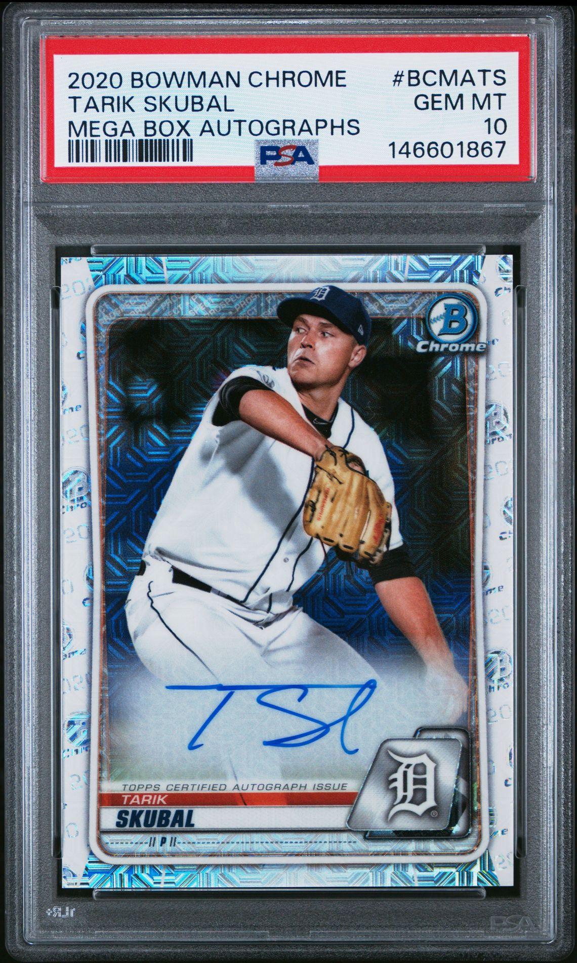 2020 Bowman BOWMAN CHROME MEGA BOX AUTOGRAPHS #BCMATS Tarik Skubal front