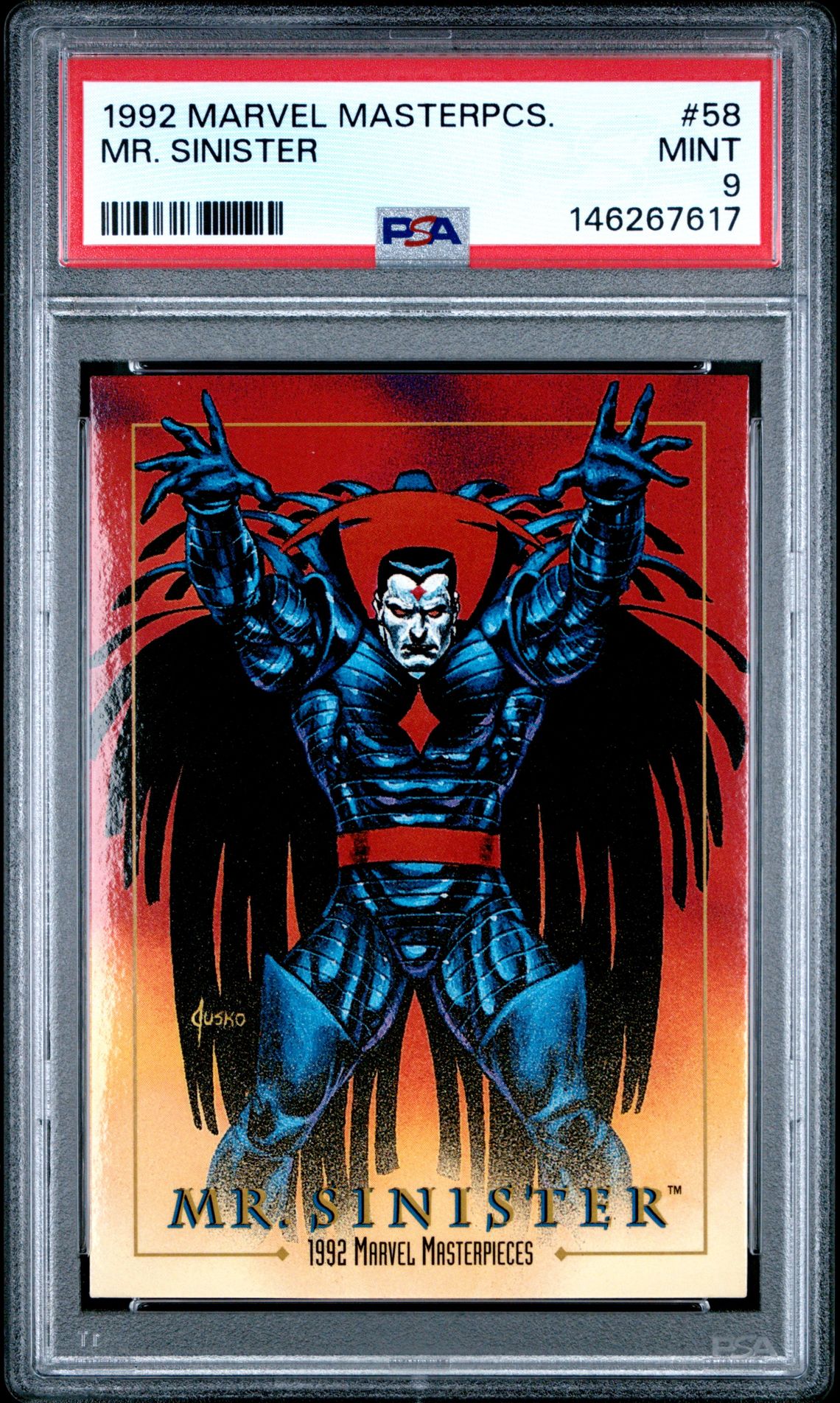 1992 Fleer MARVEL MASTERPIECES #58 Mr. Sinister front