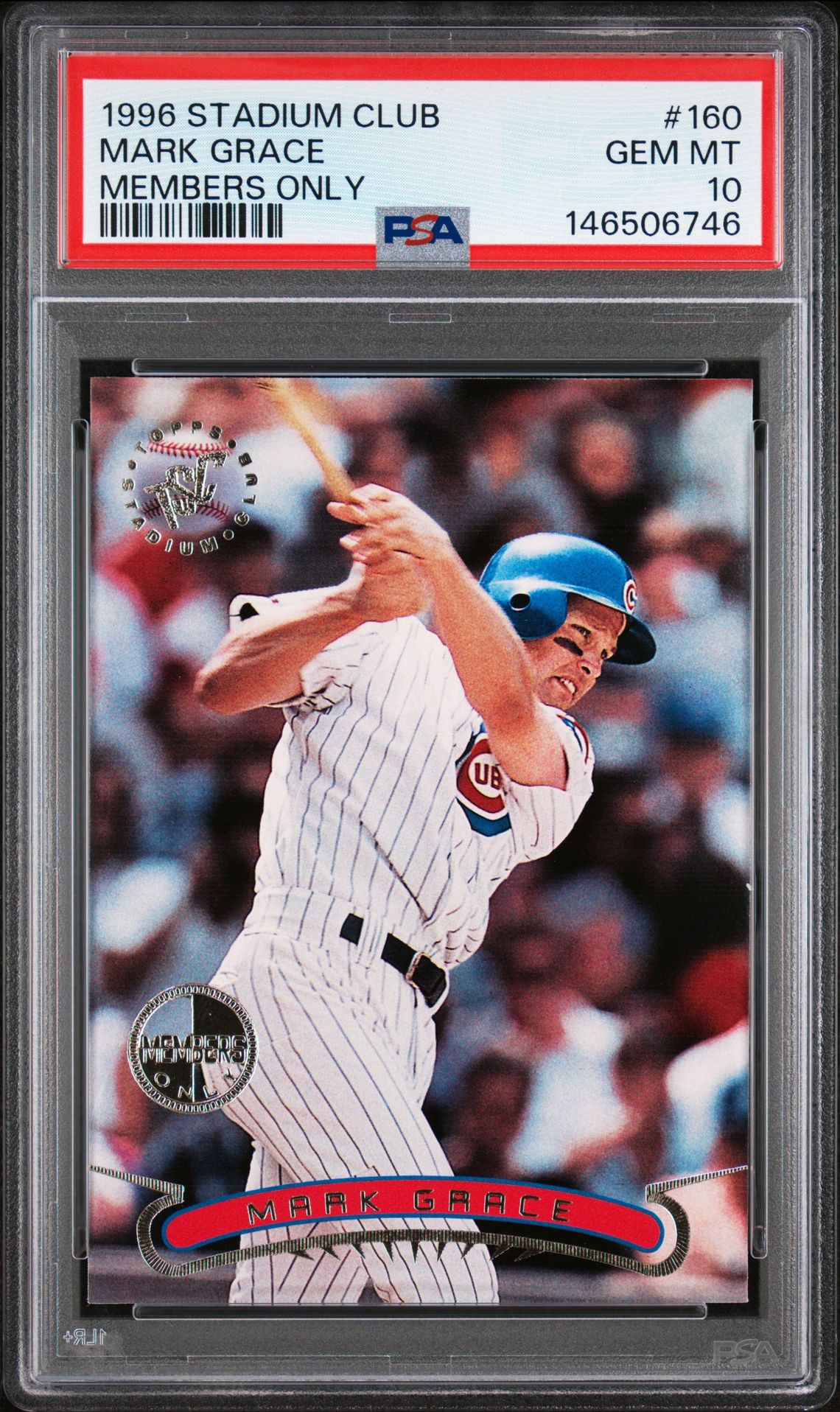 1996 Stadium Club STADIUM CLUB MEMBERS ONLY #160 Mark Grace front