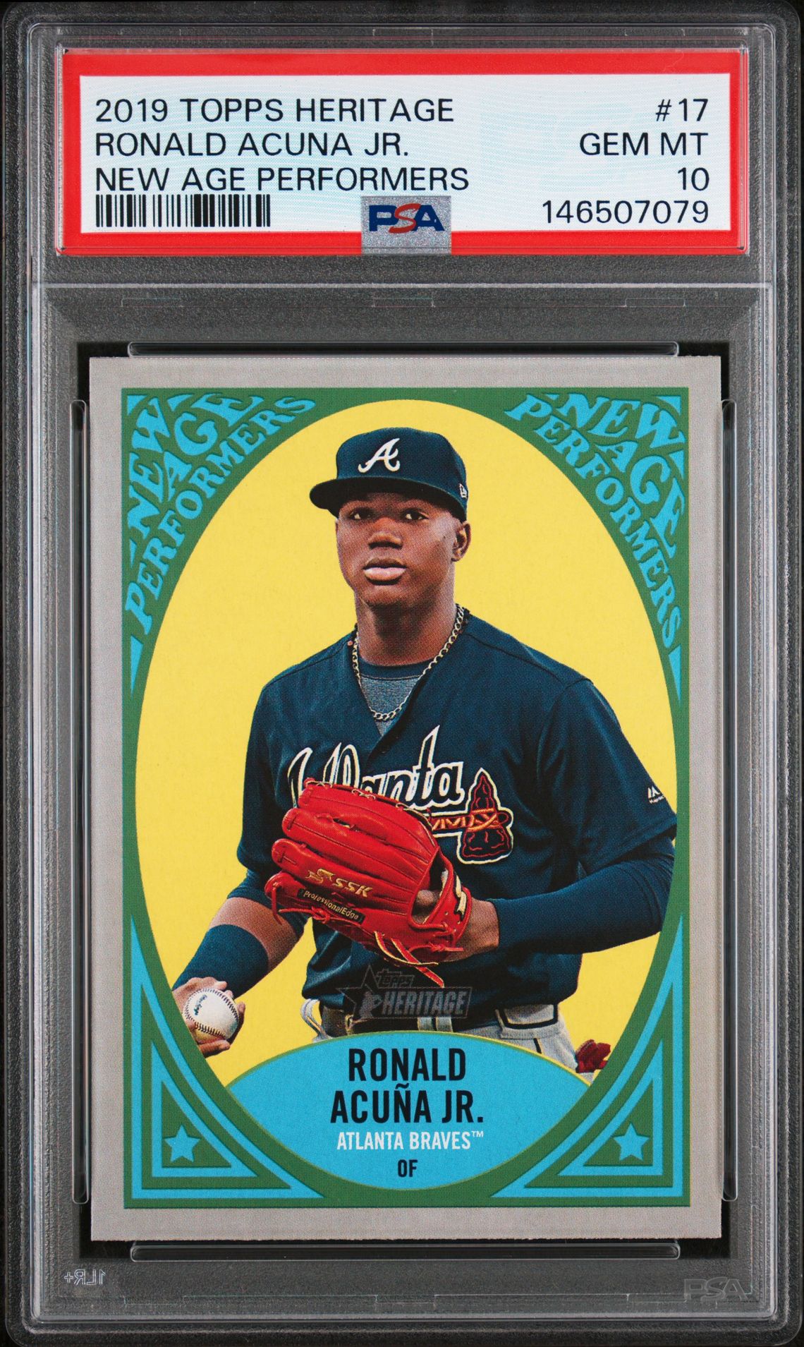 2019 Topps TOPPS HERITAGE NEW AGE PERFORMERS #17 Ronald Acuna Jr. front