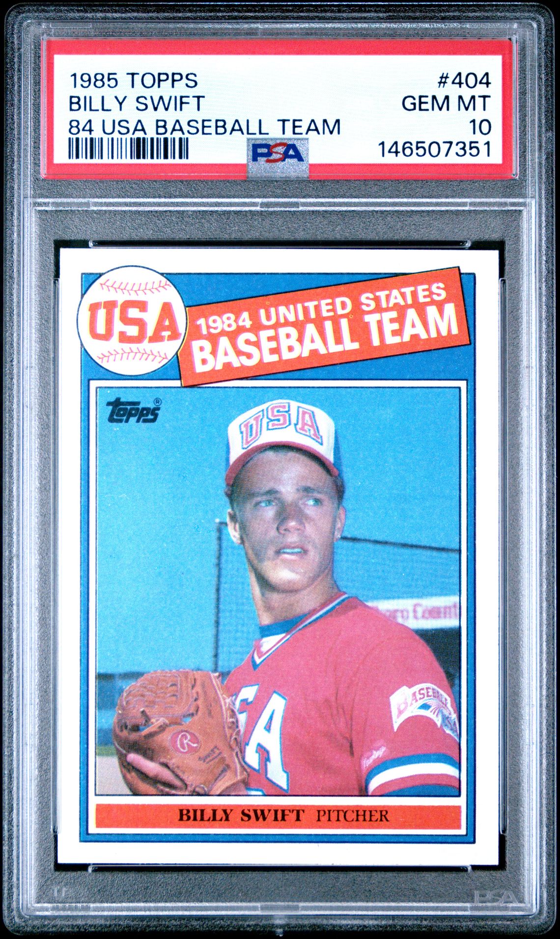 1985 Topps TOPPS 84 USA BASEBALL TEAM #404 Billy Swift front